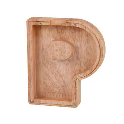 Douăzeci și șase de alfabet englezesc Pușculiță Monede din lemn Cutie de economisire a banilor Borcane Cutie de depozitare pentru monede Ornament de birou Artizanat