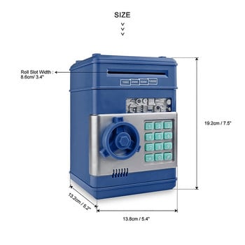 Ηλεκτρονικός κωδικός Κωδικός Χρηματοκιβωτίου Κλειδαριά Κουμπαράς Αυτόματη Κέρματα Μετρητά Εξοικονόμηση μετρητών Μίνι θυρίδα ασφαλείας Δώρο για παιδιά