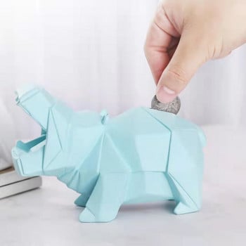 Σκανδιναβικός Hippo Money Box Κουμπαράς για ενήλικες Παιδικά παιχνίδια Δώρο Διακόσμηση σπιτιού Κέρμα Χρηματοκιβώτιο Χρηματοκιβώτιο Ρητίνης Ζωικά ειδώλια