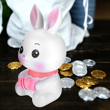 Bank Piggy Moneybanks Kids Bunny Saving Rabbit Box Animal Potcute Cash Πασχαλινή Jarfigurine Κορίτσια Παιδιά Ταμιευτήριο Παιδικά Παιχνίδια Δώρο