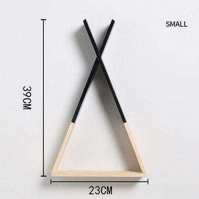 Nordic X Triangle Fapolc Kezdőlap Fali Dekoratív Polc Nappali Fali Fapolc Tárolás Gyerekeknek Fiú Lány Szoba Dekoráció
