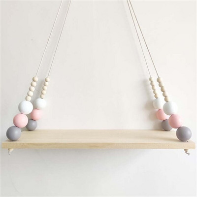 Nordic gyerekszoba fali dekoráció Bojtok tároló polc állvány falra akasztható fajátékok Modell babaszoba berendezése Artic lakberendezés