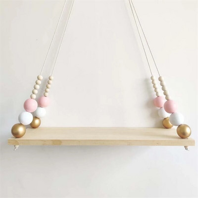 Nordic gyerekszoba fali dekoráció Bojtok tároló polc állvány falra akasztható fajátékok Modell babaszoba berendezése Artic lakberendezés