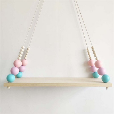 Nordic gyerekszoba fali dekoráció Bojtok tároló polc állvány falra akasztható fajátékok Modell babaszoba berendezése Artic lakberendezés