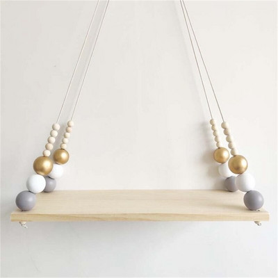 Nordic gyerekszoba fali dekoráció Bojtok tároló polc állvány falra akasztható fajátékok Modell babaszoba berendezése Artic lakberendezés