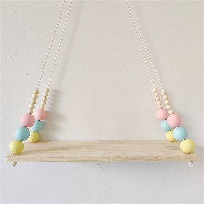 Nordic gyerekszoba fali dekoráció Bojtok tároló polc állvány falra akasztható fajátékok Modell babaszoba berendezése Artic lakberendezés