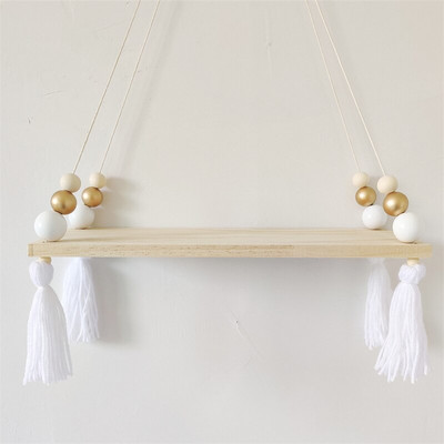 Nordic gyerekszoba fali dekoráció Bojtok tároló polc állvány falra akasztható fajátékok Modell babaszoba berendezése Artic lakberendezés