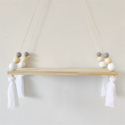 Nordic gyerekszoba fali dekoráció Bojtok tároló polc állvány falra akasztható fajátékok Modell babaszoba berendezése Artic lakberendezés