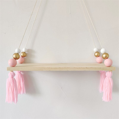 Nordic gyerekszoba fali dekoráció Bojtok tároló polc állvány falra akasztható fajátékok Modell babaszoba berendezése Artic lakberendezés