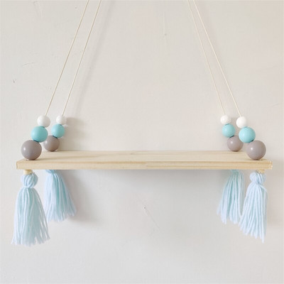 Nordic gyerekszoba fali dekoráció Bojtok tároló polc állvány falra akasztható fajátékok Modell babaszoba berendezése Artic lakberendezés