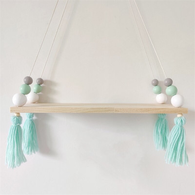 Nordic gyerekszoba fali dekoráció Bojtok tároló polc állvány falra akasztható fajátékok Modell babaszoba berendezése Artic lakberendezés