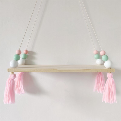 Nordic gyerekszoba fali dekoráció Bojtok tároló polc állvány falra akasztható fajátékok Modell babaszoba berendezése Artic lakberendezés