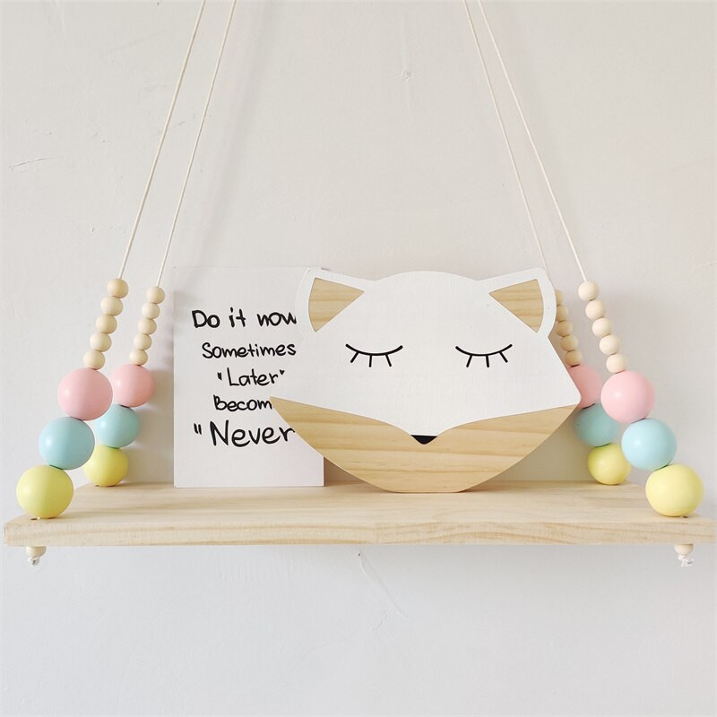 Nordic gyerekszoba fali dekoráció Bojtok tároló polc állvány falra akasztható fajátékok Modell babaszoba berendezése Artic lakberendezés