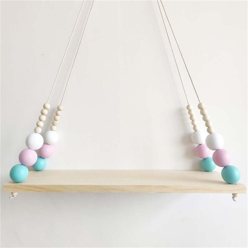 Nordic gyerekszoba fali dekoráció Bojtok tároló polc állvány falra akasztható fajátékok Modell babaszoba berendezése Artic lakberendezés