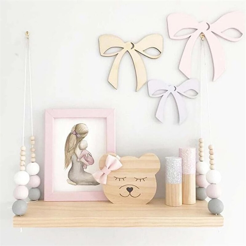 Nordic gyerekszoba fali dekoráció Bojtok tároló polc állvány falra akasztható fajátékok Modell babaszoba berendezése Artic lakberendezés