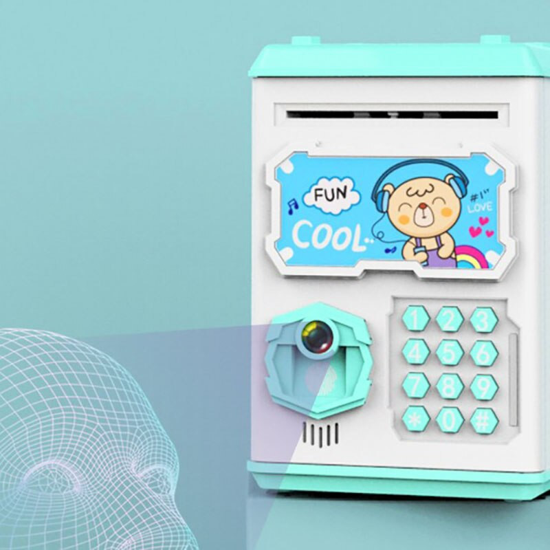 Face Rognition Ujjlenyomat Jelszó Zár Papír Pénzérmék Takarékdoboz Automata Malacpersely ATM Jelszó Pénzdoboz Gyerekjátékok