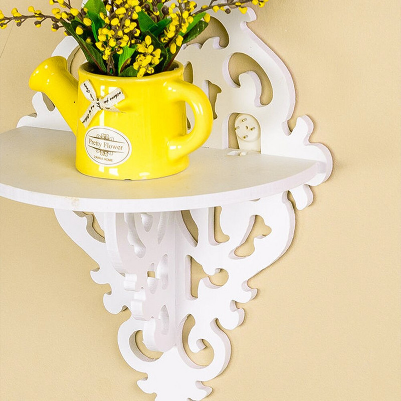 Baltos sienos laikymo lentynos Naujo europietiško stiliaus lentynos lentynos laikiklis pakabinamas lenta deimanto formos 3D miegamojo sienos namų dekoravimas