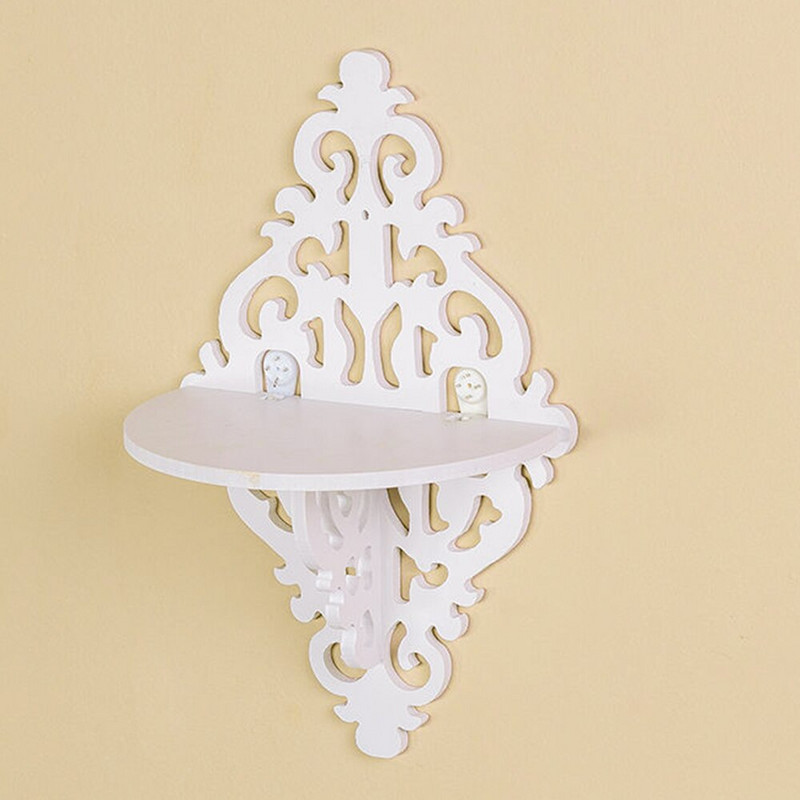 Baltos sienos laikymo lentynos Naujo europietiško stiliaus lentynos lentynos laikiklis pakabinamas lenta deimanto formos 3D miegamojo sienos namų dekoravimas