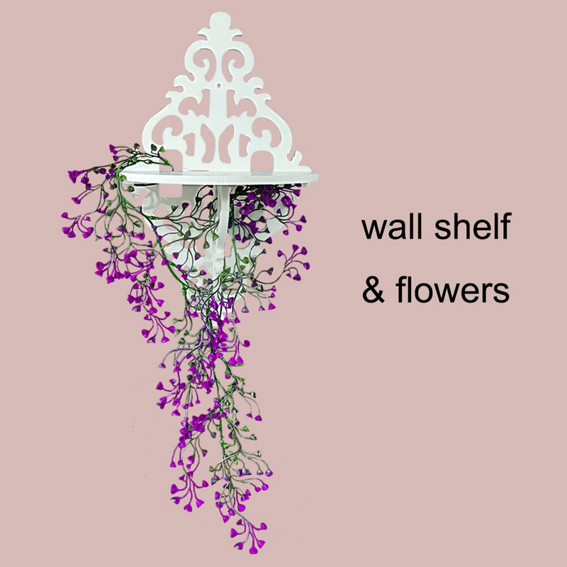 Baltos sienos laikymo lentynos Naujo europietiško stiliaus lentynos lentynos laikiklis pakabinamas lenta deimanto formos 3D miegamojo sienos namų dekoravimas