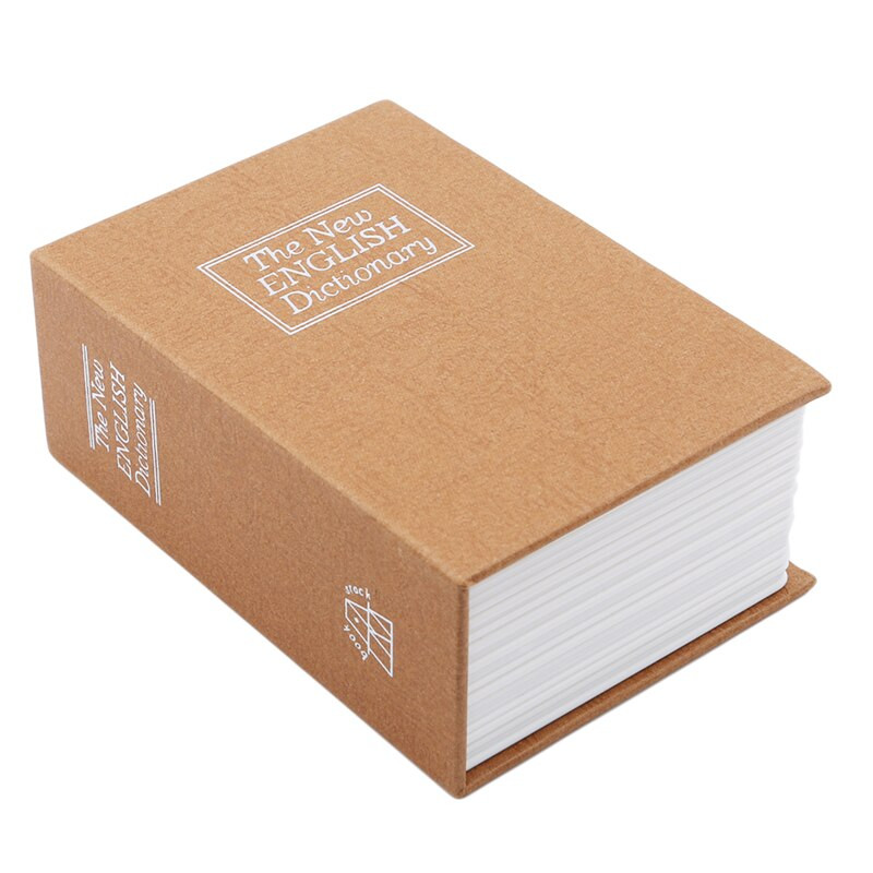 Kreatív angol szótár Shape Money Saving Box Széf könyv malacpersely kulcsos pénzérmék takarékdobozokkal