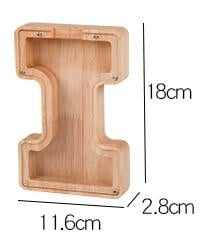 Drvena kasica za novac engleske abecede Prozirna akrilna kasica prasica za novac Banka za novčiće Kasica za novčiće Kutija za novac Kutija za štednju