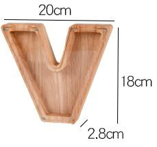 Drvena kasica za novac engleske abecede Prozirna akrilna kasica prasica za novac Banka za novčiće Kasica za novčiće Kutija za novac Kutija za štednju