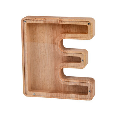 Drvena kasica za novac engleske abecede Prozirna akrilna kasica prasica za novac Banka za novčiće Kasica za novčiće Kutija za novac Kutija za štednju