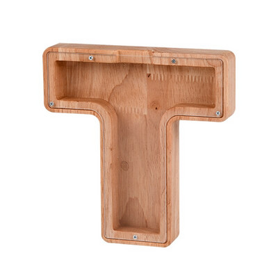 Drvena kasica za novac engleske abecede Prozirna akrilna kasica prasica za novac Banka za novčiće Kasica za novčiće Kutija za novac Kutija za štednju