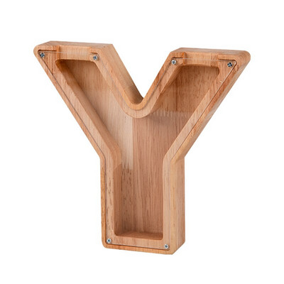 Drvena kasica za novac engleske abecede Prozirna akrilna kasica prasica za novac Banka za novčiće Kasica za novčiće Kutija za novac Kutija za štednju