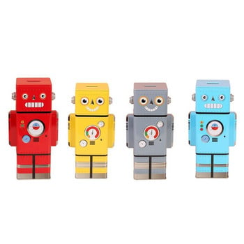 Χαριτωμένο Robot Coin Bank Box Κινούμενα σχέδια Βάζο χρημάτων Εξοικονόμηση μετρητών για παιδιά Ενήλικες Αγόρια Κορίτσια Χριστούγεννα Γενέθλια Πρωτοχρονιά Χονδρική