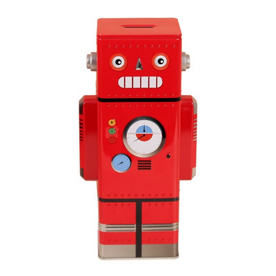 Χαριτωμένο Robot Coin Bank Box Κινούμενα σχέδια Βάζο χρημάτων Εξοικονόμηση μετρητών για παιδιά Ενήλικες Αγόρια Κορίτσια Χριστούγεννα Γενέθλια Πρωτοχρονιά Χονδρική