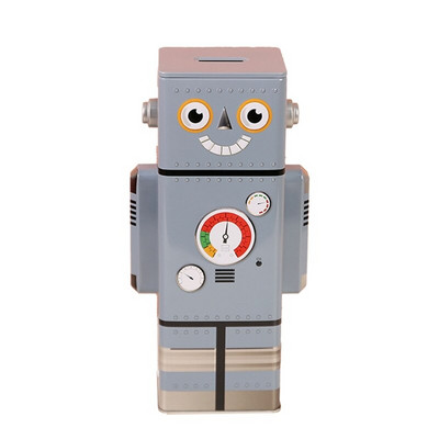 Χαριτωμένο Robot Coin Bank Box Κινούμενα σχέδια Βάζο χρημάτων Εξοικονόμηση μετρητών για παιδιά Ενήλικες Αγόρια Κορίτσια Χριστούγεννα Γενέθλια Πρωτοχρονιά Χονδρική