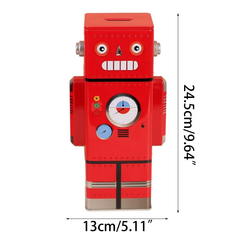 Χαριτωμένο Robot Coin Bank Box Κινούμενα σχέδια Βάζο χρημάτων Εξοικονόμηση μετρητών για παιδιά Ενήλικες Αγόρια Κορίτσια Χριστούγεννα Γενέθλια Πρωτοχρονιά Χονδρική