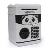 INGYENES SZÁLLÍTÁS Piggy Bank Panda Toy Child Gift Mini ATM pénzszéf arcfelismeréssel és ujjlenyomat-pénzhengerrel