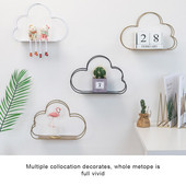 Raft de perete Cloud Raft decorativ din fier Rafturi plutitoare Raft pentru camera copiilor Rafturi decorative Decorarea camerei