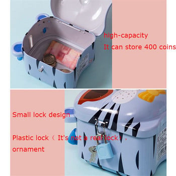 Λευκοσιδήρου Χρηματοκιβώτιο για παιδιά Κουμπαράς Ταμιευτήριο Διακόσμηση Παιδικού Δωματίου Έτος του κουμπαρά τίγρης Κουτί καραμελών