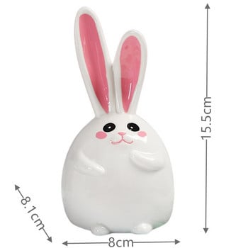 Cute Rabbits Ceramics Κουμπαράς Creative Coin Βάζο αποθήκευσης χρημάτων Δημιουργικό χαριτωμένα κορίτσια αγόρια δώρο γενεθλίων Διακόσμηση επιφάνειας εργασίας σπιτιού