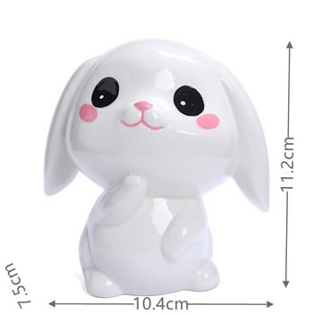 Cute Rabbits Ceramics Κουμπαράς Creative Coin Βάζο αποθήκευσης χρημάτων Δημιουργικό χαριτωμένα κορίτσια αγόρια δώρο γενεθλίων Διακόσμηση επιφάνειας εργασίας σπιτιού