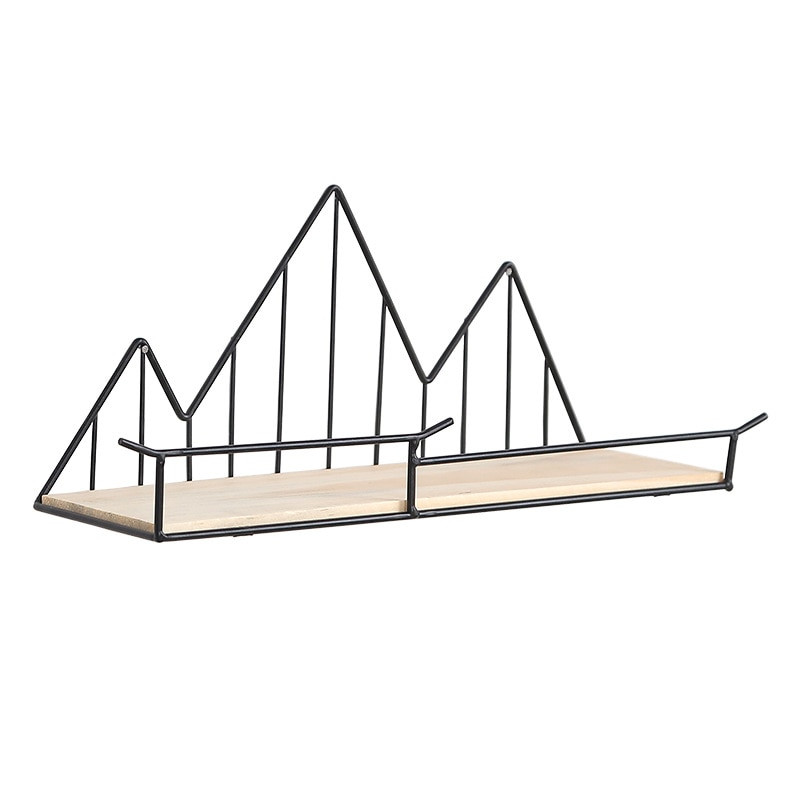 CAPTAINIRON kalna formas sienas piekaramie plaukti nodic dzelzs sienas plaukts mājas uzglabāšanai Skandināvu stila mājas dekorēšanai metāla statīvs