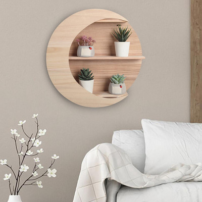 Moon függőpolc Rusztikus Boho lebegő polcok nappali pozsgások számára