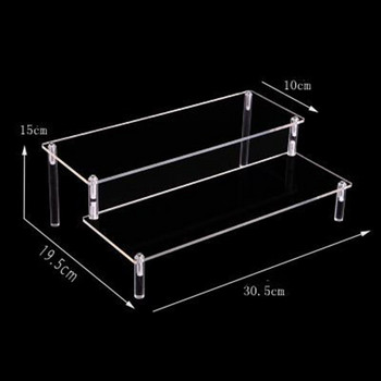 1/2-степенна стойка за козметични витрини Прозрачна акрилна подвижна стълба Рафт за рафтове за играчки Аксесоари за организиране на пекарна