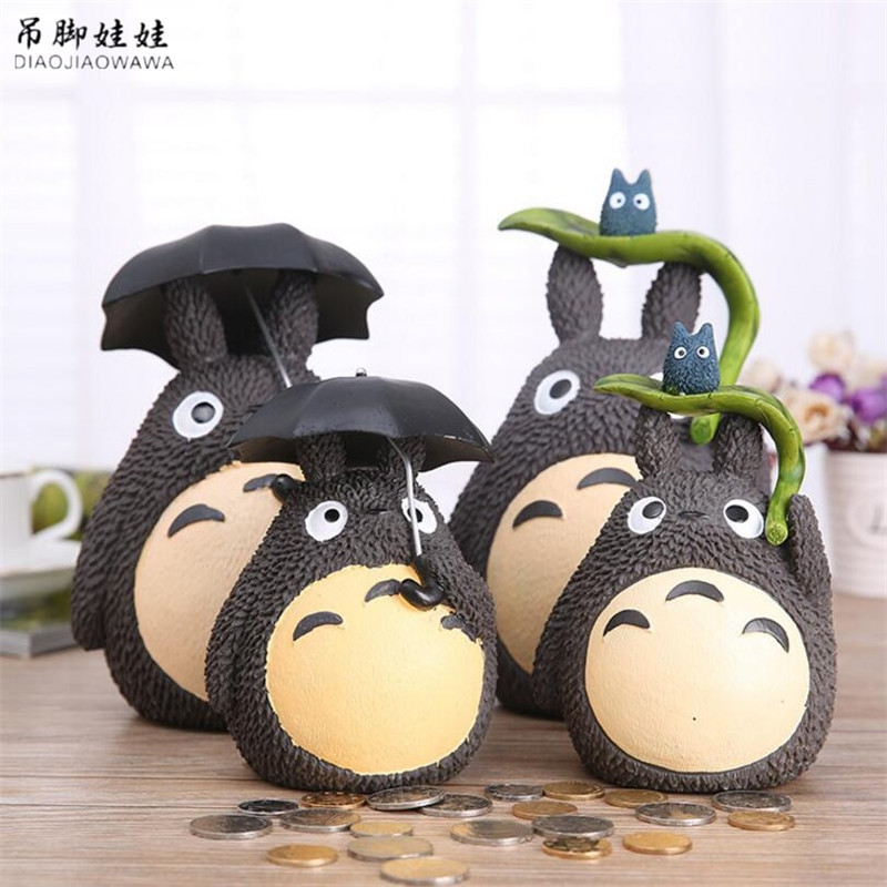 Szomszédom Totoro malacpersely gyanta Totoro figurák japán stílusú érme persely 1 darabos érmetartó gyerek malacpersely, aranyos