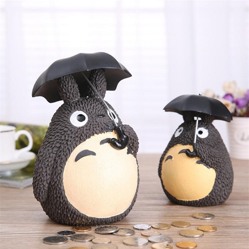 Szomszédom Totoro malacpersely gyanta Totoro figurák japán stílusú érme persely 1 darabos érmetartó gyerek malacpersely, aranyos