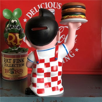 Big Boy Hamburger Piggy Bank America Classic Cartoon Resin Action Figure Κουτί εξοικονόμησης χρημάτων Παιχνίδι Δώρο για παιδιά Βάζο με κέρματα