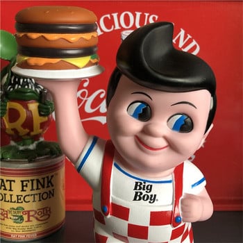 Big Boy Hamburger Piggy Bank America Classic Cartoon Resin Action Figure Κουτί εξοικονόμησης χρημάτων Παιχνίδι Δώρο για παιδιά Βάζο με κέρματα