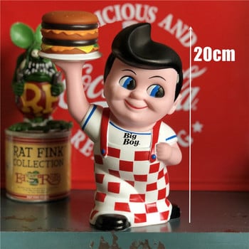 Big Boy Hamburger Piggy Bank America Classic Cartoon Resin Action Figure Κουτί εξοικονόμησης χρημάτων Παιχνίδι Δώρο για παιδιά Βάζο με κέρματα