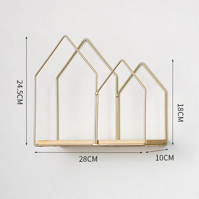 Nordic fali polc Falra szerelhető vas tároló állvány polcok nappali dekoráció díszek bemutató állvány hálószoba fürdőszoba rendező