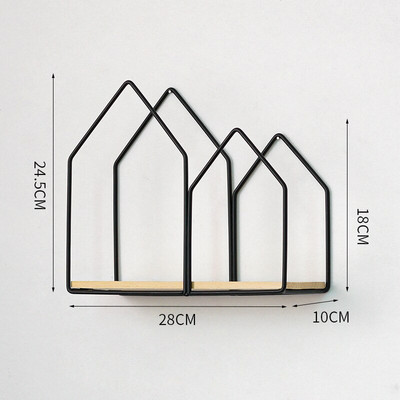 Nordic fali polc Falra szerelhető vas tároló állvány polcok nappali dekoráció díszek bemutató állvány hálószoba fürdőszoba rendező
