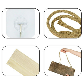 Premium Wood Swing Κρεμαστό σχοινί Επιτοίχια Πλωτά ράφια Φυτό γλάστρα Εσωτερική διακόσμηση Moredn Απλό σχέδιο