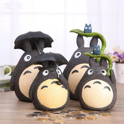 Hot Sales Cute Totoro Piggy Bank Κουτί αποθήκευσης χρημάτων Ρητίνη ειδώλια κινουμένων σχεδίων Τράπεζα κερμάτων Ταμιευτήριο Κατσαρόλας Διακόσμηση επιφάνειας εργασίας Παιδιά Δώρο γενεθλίων